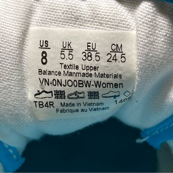 Vans Authentic Era Blue Women's 8 Skate Shoes Blue Low Top Lace Up Canvas - Picture 13 of 14